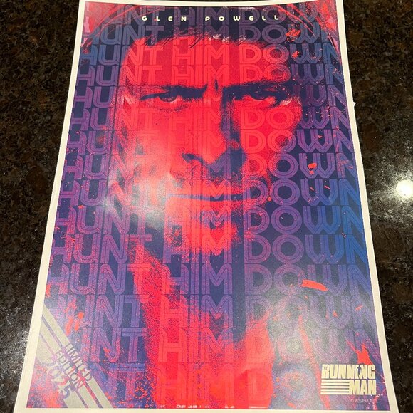 The Running Man Glen Powell 11x17 Poster - Picture 1 of 1